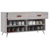 vidaXL Panca Porta Scarpe Grigio Sonoma 102x35x55 cm Legno Multistrato
