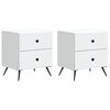 vidaXL Armadio da Notte 2 pz Bianco 43 x 34,5 x 47,5 cm