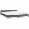 vidaXL Giroletto con Testiera senza Materasso Grigio 160x200 cm
