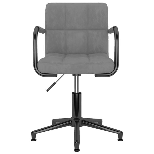 vidaXL Sedie da Pranzo Girevoli 2 pz Grigio Chiaro in Velluto