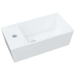 vidaXL Lavandino Bianco 48x25x15 cm in Ceramica