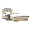 vidaXL Giroletto con Testiera Rovere Sonoma 90x200cm Legno Multistrato