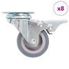 vidaXL Ruote Girevoli 8 pz 50 mm