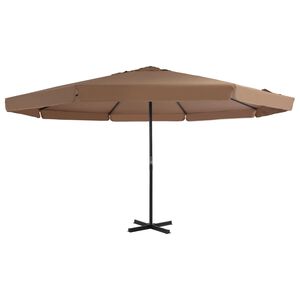 vidaXL Ombrellone da Esterni con Palo in Alluminio 500 cm Grigio Talpa