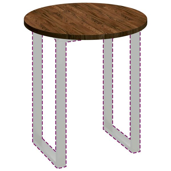 vidaXL Piano del tavolo Marrone Scuro &Oslash; 70 x 2,5 cm