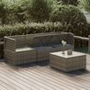 vidaXL Set Divani da Giardino 4 pz con Cuscini in Polyrattan Grigio