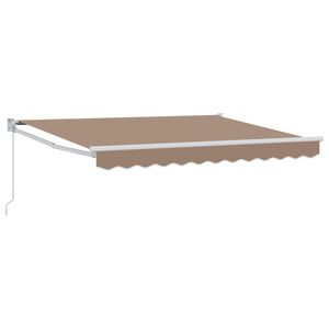 vidaXL Tendone manuale 3,5 x 2 m Tortora 100% Poliestere