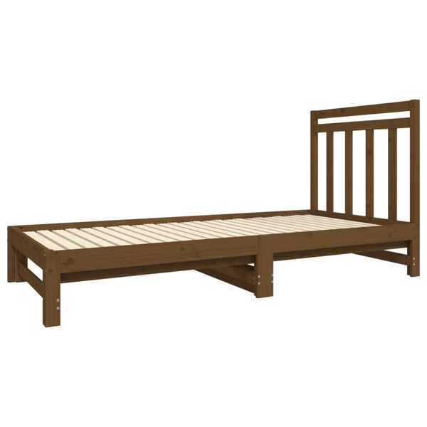 vidaXL Dormeuse Estraibile Ambra 2x(90x190) cm Legno Massello di Pino