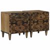 vidaXL Armadio da Notte con cassetto 2 pcs Marrone 40 x 33,5 x 46 cm