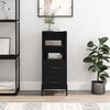 vidaXL Credenza Nero 34,5x34x90 cm in Legno Multistrato