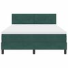 vidaXL Letto a molle con testiera Verde scuro 140 x 190 cm Velluto