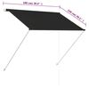 vidaXL Tenda da Sole Retrattile 100x150 cm Antracite