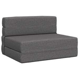 vidaXL Divano Letto Pieghevole Grigio Chiaro 70 x 80 x 60 cm Tessuto