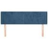 vidaXL Testiera ad Orecchio Blu Scuro 147x16x78/88 cm in Velluto