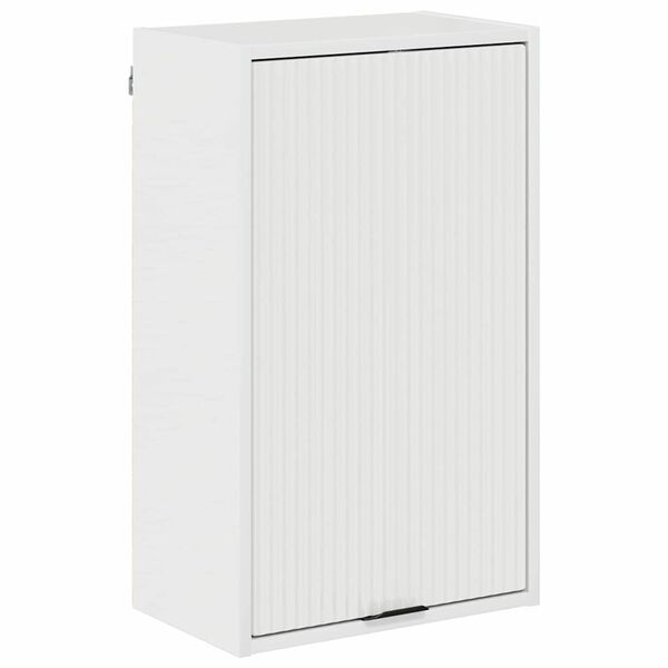 vidaXL Mobile da Bagno con porta Bianco Lucido 39 x 23,5 x 65 cm