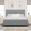 vidaXL Letto a molle con materasso Grigio chiaro 180 x 200 cm Tessuto
