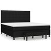 vidaXL Giroletto a Molle con Materasso Nero 160x200 cm in Tessuto