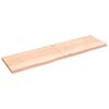 vidaXL Ripiano a Parete 220x60x(2-6) cm Massello Rovere Non Trattato