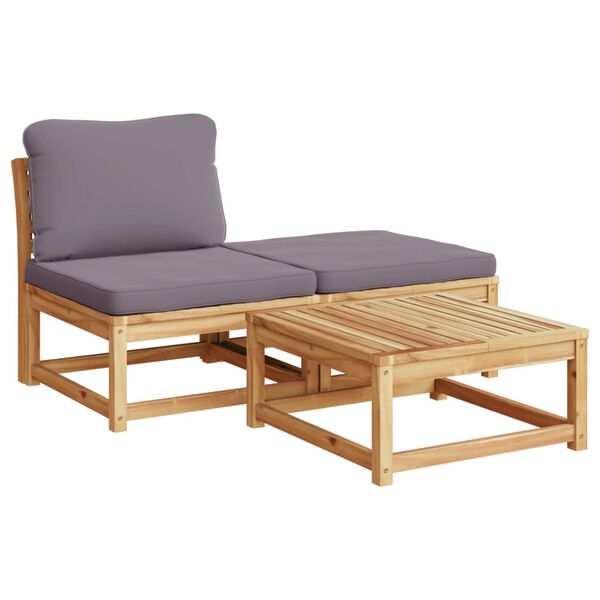 vidaXL Set Salotto da Giardino 5 pz con Cuscini Legno Massello Acacia