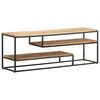 vidaXL Mobile Porta TV 130x30x45 cm in Legno Massello di Mango Grezzo