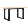 vidaXL Tavolino da Salotto Telaio a O 80x50x40cm Legno Pino e Acciaio