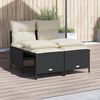vidaXL Set Divani da Giardino 4 pz con Cuscini Nero in Polyrattan