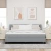 vidaXL Letto box spring con materasso Grigio chiaro 180 x 200 cm