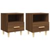 vidaXL Comodini 2 pz Rovere Marrone 40x35x47 cm