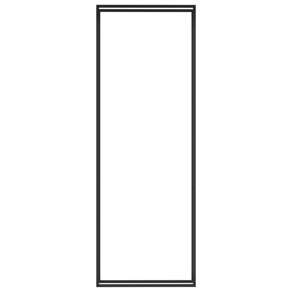 vidaXL Portalegna Nero Opaco 110x28x312 cm in Acciaio