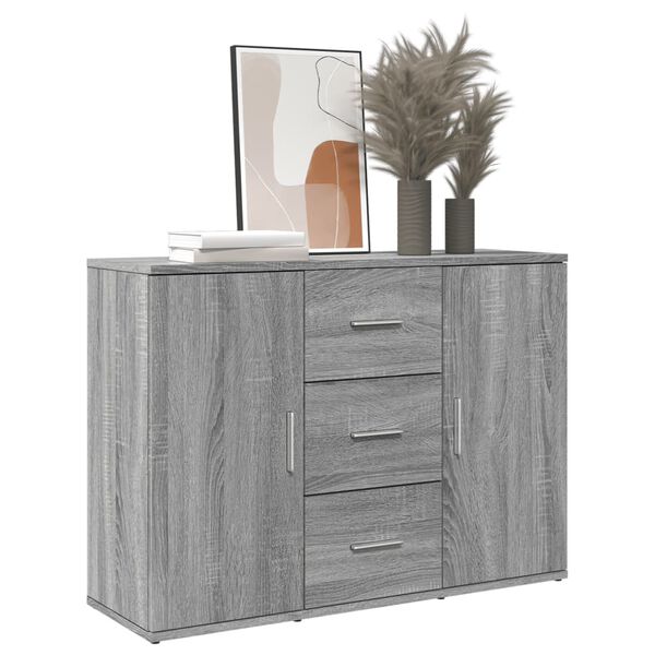 vidaXL Credenza Grigio Sonoma 90,5x29,5x65 cm in Truciolato
