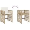 vidaXL Set da Pranzo da Giardino 11 pz con Cuscini Beige in Polyrattan