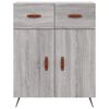 vidaXL Credenza Grigio Sonoma 69,5x34x90 cm in Legno Multistrato