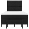 vidaXL Letto a molle con materasso Nero 120 x 200 cm Tessuto