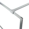 vidaXL Parete Doccia Walk in Argento 90x195 cm Vetro Trasparente ESG