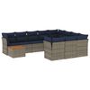 vidaXL Set Divani da Giardino 13 pz con Cuscini Grigio in Polyrattan