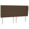 vidaXL Testiera ad Orecchio Marrone Scuro 203x23x118/128 cm in Tessuto