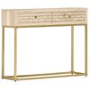 vidaXL Tavolo Consolle Oro 90x30x75 cm Legno Massello di Mango