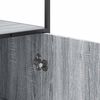 vidaXL Credenza Grigio Sonoma 68x35x139 cm Legno Multistrato Metallo