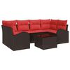 vidaXL Set Divano da Giardino Marrone 55 x 55 x 37 cm polyrattan
