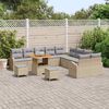 vidaXL Set Divano da Giardino con cuscino 13 pcs Beige Poly Rattan