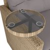 vidaXL Set Divano da Giardino 3 pz con Cuscini Beige in Polyrattan