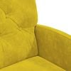 vidaXL Sedie da Pranzo con Ruote 2 pcs Giallo 58 x 67 x 97 cm Velluto
