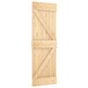 vidaXL Porta scorrevole NARVIK Naturale e Nero 70 x 210 cm (213,5 cm)