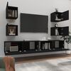 vidaXL Set Mobili Porta TV 6 pz Nero in Legno Multistrato