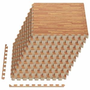 vidaXL Tappeti 40 pz legno 14,4 m&sup2; Schiuma EVA