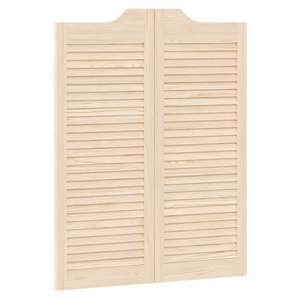 vidaXL Porte a Battente 1-Paio Design a Lamelle 100x80cm Legno di Pino