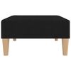 vidaXL Divano Letto a 2 Posti con Poggiapiedi Nero in Tessuto