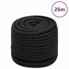 vidaXL Corda per barca Completamente Nera 16 mm 25 m in Polipropilene