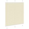 vidaXL Tenda Plissettata Crema 115x100 cm Larghezza Tessuto 114,4 cm