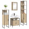 vidaXL Set di mobili per il bagno con lo scaffale 4 pcs Rovere Sonoma